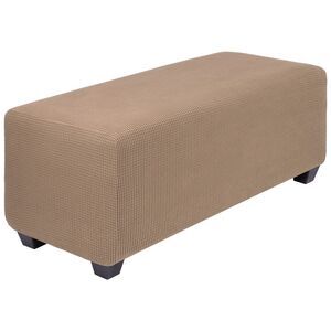 Ottoman Cover with Elastic Bottom Slipcover Small Fallow